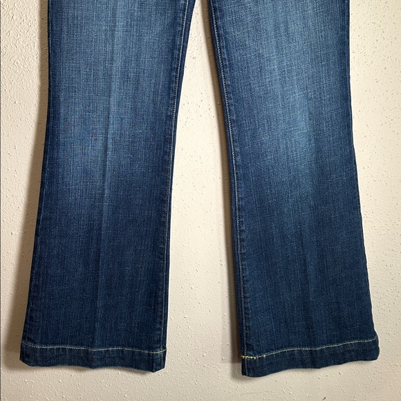 X2 Quality Denim Low Rise Dark Wash Wide Flare Leg Jeans Womens Size 2 R - Picture 14 of 16